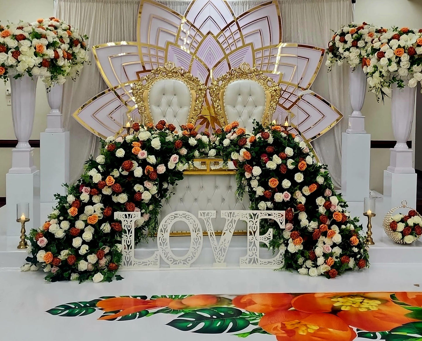 Gold and white Star backdrop