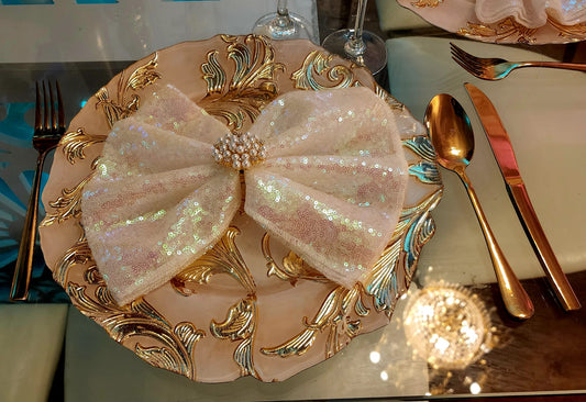 Gold glass charger plate