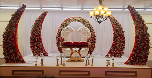Sweetheart gold glass table