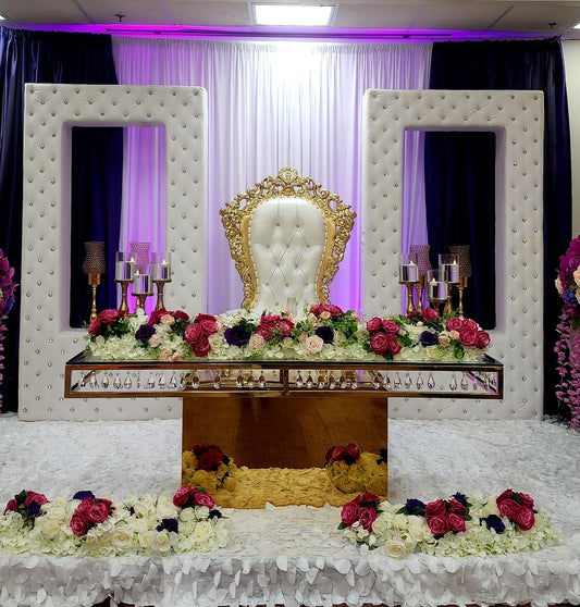 Gold crystal table