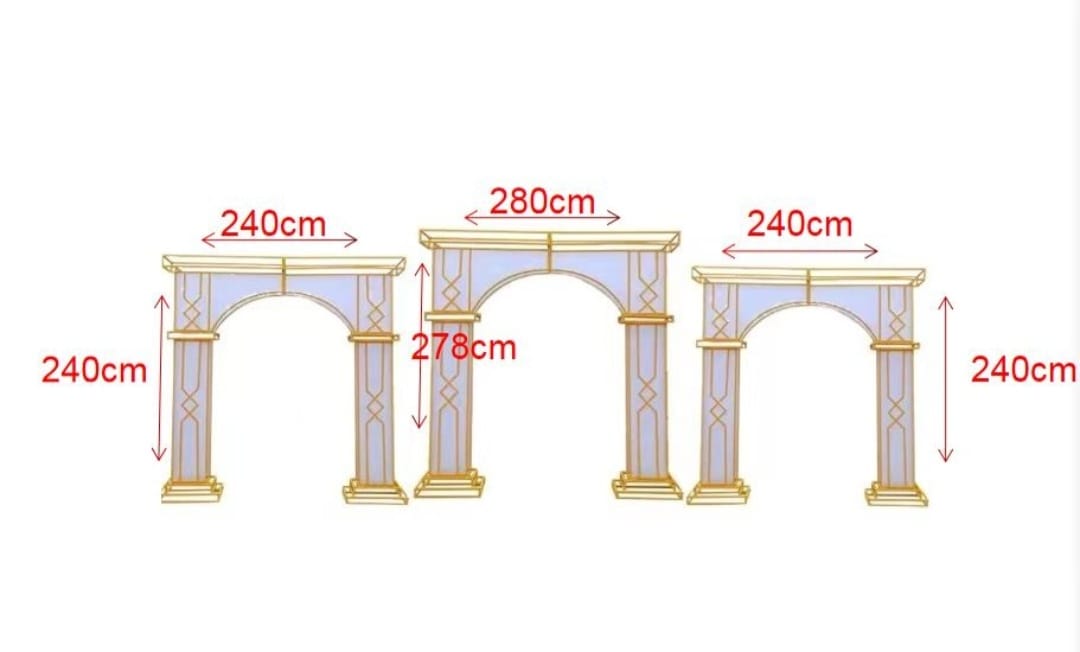 Frosted gold backdrop sets